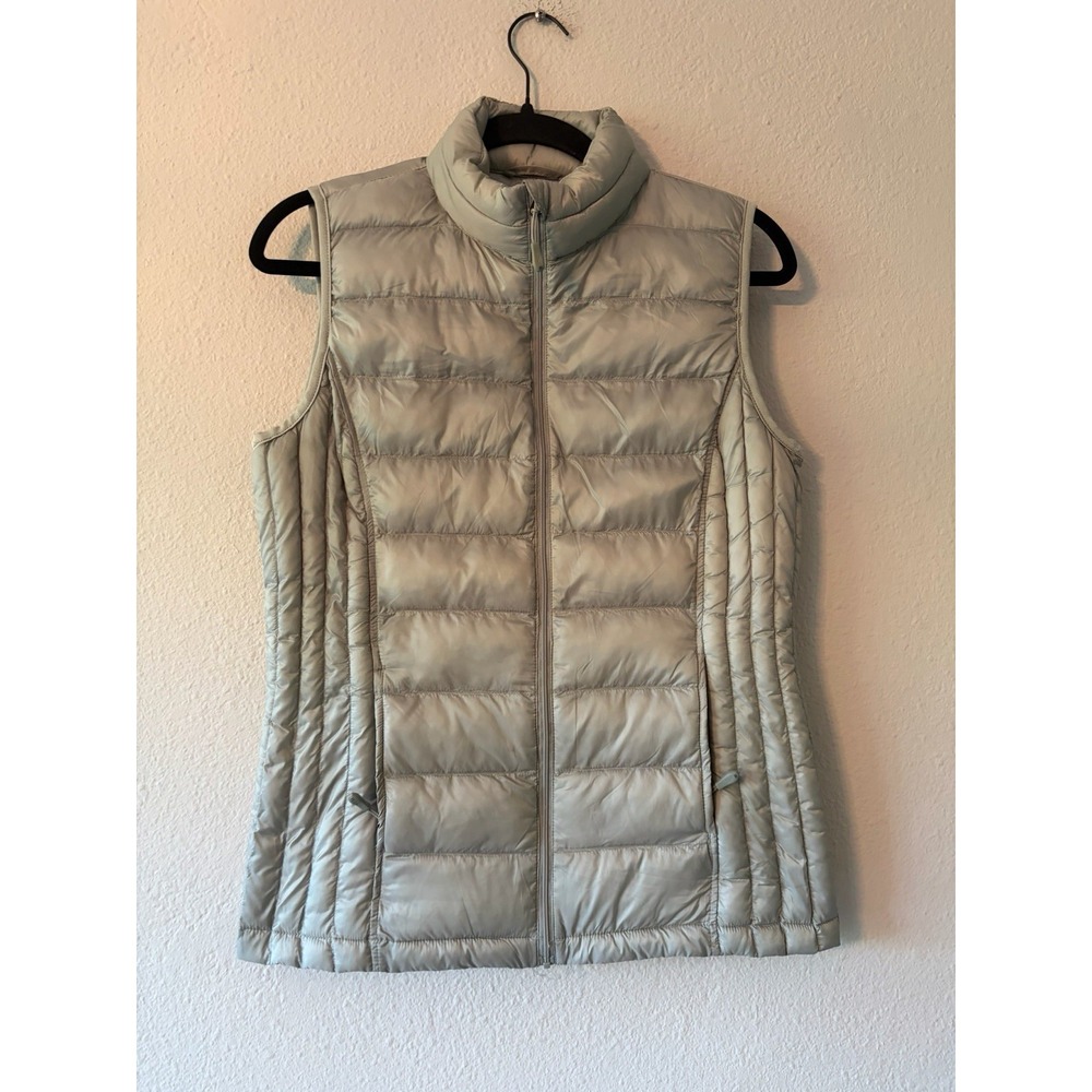 32 Degrees HEAT Women's grey Lightweight Quilted Puffer Vest Full Zip Size S